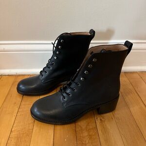 Madewell Patti Lace Up Leather Boots NWT